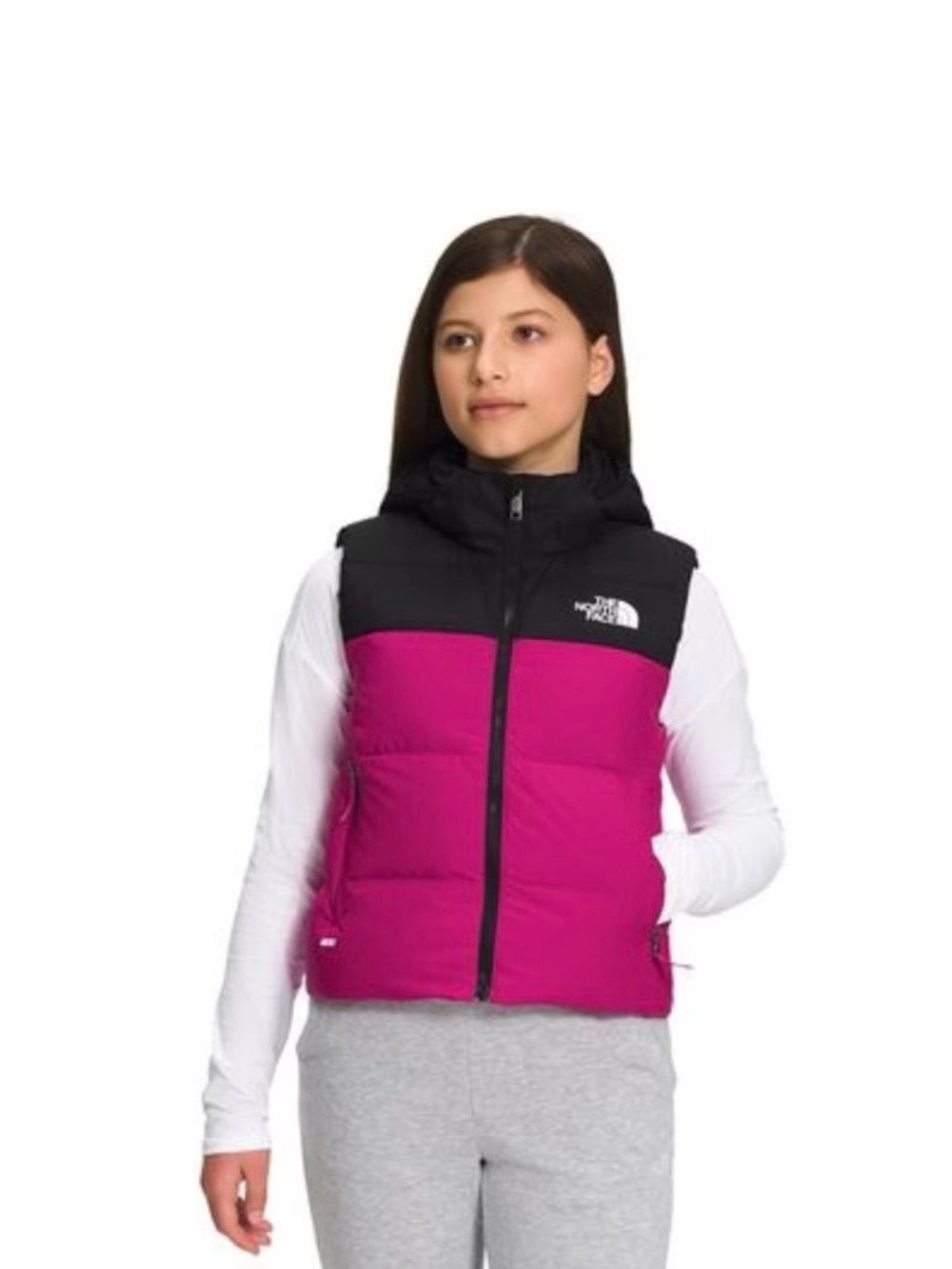 The North Face 7/8 Little Girls North Down
Reversible Hooded Vest winter puffer